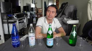 Sparkling Water taste test comparison San Pellegrino Perrier Gerolsteiner Montellier [upl. by Lilia]