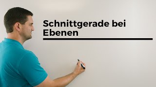 Schnittgerade bei Ebenen Version KoordinatenParameterform Teil 2  Mathe by Daniel Jung [upl. by Ardys]