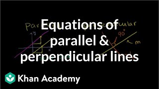 Equations of parallel and perpendicular lines  Analytic geometry  Geometry  Khan Academy [upl. by Reiche]