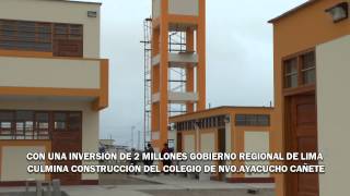 CONSTRUCCIÓN DEL COLEGIO ANDRÉS AVELINO CÁCERES DE NUEVO AYACUCHO [upl. by Astera]