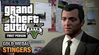 GTA 5  Mission 73  Planning the Big Score Subtle \ Stingers First Person Gold Guide  PS4 [upl. by Harrod133]