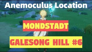 Anemoculus 345 Location Mondstadt Galesong Hill 6  Genshin Impact [upl. by Mastrianni]