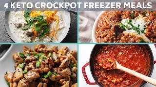 4 Keto Crockpot Freezer Meals [upl. by Gloriane]