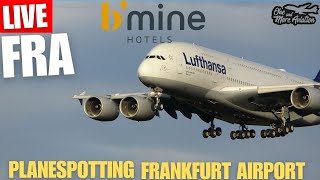 🔴Live Frankfurt Airport Planespotting  Return Lufthansa A380 DAIMC from MNL🛬  Hotel bmine [upl. by Elwina]