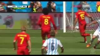 Argentina vs Belgium Higuain goal World cup 2014 572014 10 final score [upl. by Rehpetsirhc]