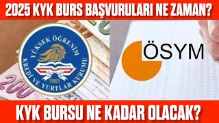 KYK Burs başvuruları ne zaman KYK BURSU NE KADAR OLACAK KYK Burs ödemesi [upl. by Pardo]