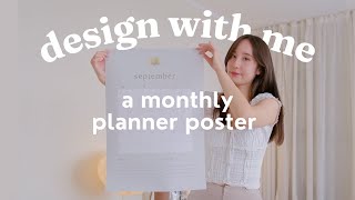 design a planner poster with me  free template  getting organized for new semester [upl. by Habeh318]