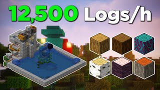 Minecraft Simple 11 Type Tree Farm 15 Minute Build Selfsustaining Java 116  121 [upl. by Ahsenak388]