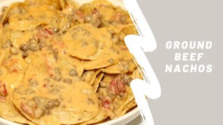 THE BEST GROUND BEEF NACHOS  EASY QUESO ROTEL DIP [upl. by Spearman]