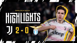 HIGHLIGHTS  JUVENTUS 20 LAZIO  Chiesa amp Vlahović secure the win  COPPA ITALIA [upl. by Ertnod282]