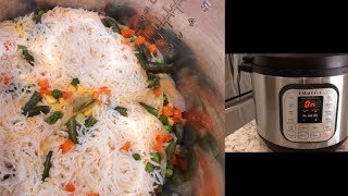 Rice with mix vegetables in instant pot  Sharing skills  Easy recipe [upl. by Genisia]