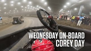 OnBoard Corey Day Rips The Top For Wednesday Chili Bowl Prelim Win [upl. by Mackintosh]