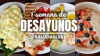 UNA SEMANA COMPLETA DE DESAYUNOS SALUDABLES  Michela Perleche [upl. by Tonry683]