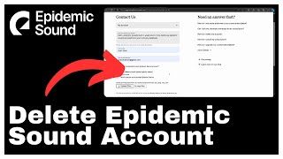 How to Delete Epidemic Sound Account [upl. by Ahser]