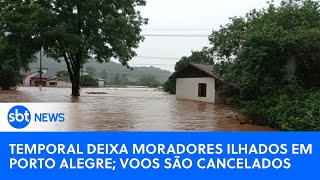 🔴 SBT News na TV Chuva provoca estragos e cancela voos no RS Governo reconhece emergência no Rio [upl. by Hospers539]