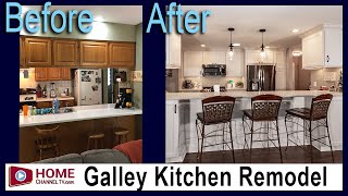 Before amp After Galley Kitchen Remodel by KLM Kitchens Baths Floors  Kitchen Design Ideas [upl. by Oirogerg997]