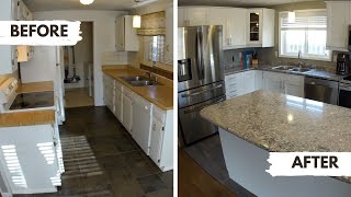 Living in a Remodel  Kitchen Wall Removal  Renovation Timelapse [upl. by Sayre]