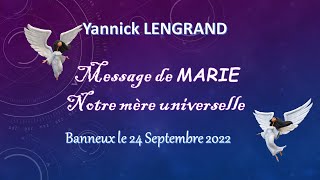 MESSAGE DE MARIE A BANNEUX 22 SEPTEMBRE 2022 [upl. by Ynagoham592]