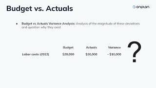 What is a Budget vs Actuals analysis [upl. by Nnaeel]