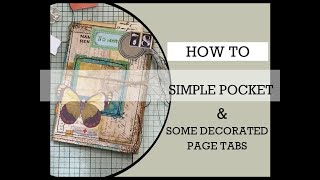 DECORATED Page Tabs amp a Simple Tuck Pocket [upl. by Feledy]