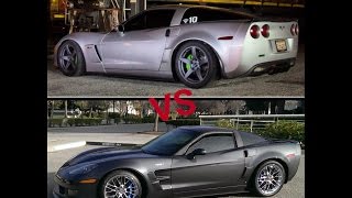 Corvette ZR1 E85 620whp vs C6 Z06 CMS E85 Heads Cam 606whp [upl. by Burdelle]