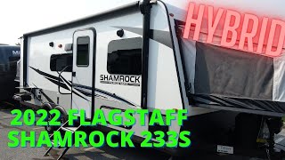 Awesome New Hybrid 3 Queen Beds And Full Bathroom The 2022 Forest River Flagstaff Shamrock 233S [upl. by Ocsicnarf]