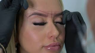 EYEBROW MAPPING TUTORIAL for Microblading or Shading Tattoo [upl. by Urita]