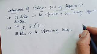 Importance of Grahams law of diffusion Unit 5  1 chemistry States of matter [upl. by Llerrahs]