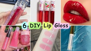 How To Make Lip Gloss At Home  DIY 6 Different Types Of Lip Gloss  Homemade Lip Gloss [upl. by Maryellen]