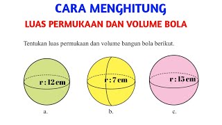 Luas permukaan dan volume Bola [upl. by Amekahs628]