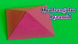 How to make 3d quadrangular pyramidSquare pyramidvaijus art and craft [upl. by Knitter184]