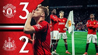 Mainoo Amad amp Hojlund Fire Home 🔥  Man Utd 32 Newcastle  Highlights [upl. by Menis]