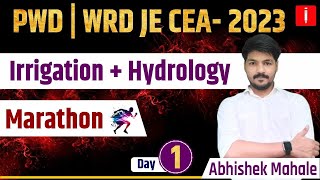 PWD  WRD  JE  CEA 2023  Irrigation  Hydrology  Marathon Day  1  By Abhishek mahale [upl. by Akimal]