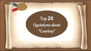 Courtesy Essay Quotations  Top 20 Quotations on Courtesy Essay [upl. by Enial431]