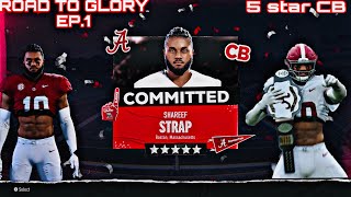 CFB25 Road To Glory 5 Star CB Commits To BAMA [upl. by Poulter]