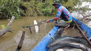 JEBAKAN IKAN BESAR KAMI SAMPAI BERGOYANG TERNYATA IKAN INI ISINYA [upl. by Timrek]