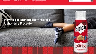 USING SCOTCHGARD FABRIC PROTECTOR  UPHOLSTERY CLEANING [upl. by Artinahs731]