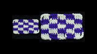 How to Crochet Checkered Rectangles Pattern [upl. by Midan]