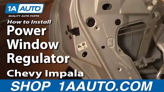 How to Replace Window Regulator 0005 Chevy Impala [upl. by Dronski609]