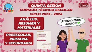 ANÁLISIS Quinta Sesión Consejo Técnico Escolar Febrero 2024 Preescolar Primaria y Secundaria [upl. by Edurtreg]