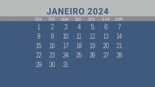 Agenda Fiscal de Janeiro de 2024 [upl. by Nogaem536]