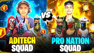 Pro Nation Vs Aditech Squad 🤯  Intense Battle Must Watch 🔥  Garena Free Fire [upl. by Libyc]