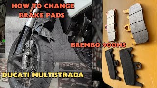 Front brake pads replacement on a Ducati Multistrada [upl. by English]