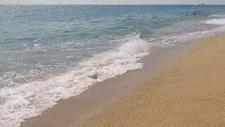 Serene Beach Day in Calella Spain  Relaxing Waves and Golden Sandquot [upl. by Gleason]