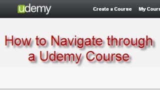 Udemy tutorial How to navigate through a Udemy Course [upl. by Persas576]