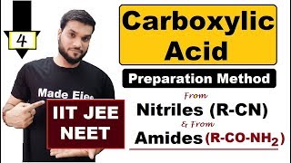 L4 Carboxylic Acid Prep by Nitriles amp Amides  NEET JEE  By Arvind Arora [upl. by Cassady764]