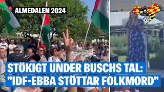 Stökigt när demonstranter dök upp vid Ebba Buschs tal i Almedalen [upl. by Hestia]