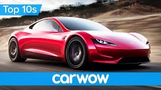 Incredible New Tesla Roadster  its faster than a Bugatti Chiron  Top 10s [upl. by Enaj]