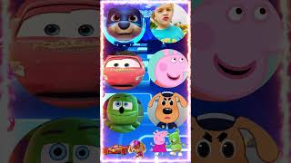 Paw Patrol Vlad And Niki Lightning McQueen Peppa Pig Gummy Bear Sheriff Labrador Tiles Hop [upl. by Aivon]