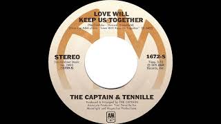 1975 HITS ARCHIVE Love Will Keep Us Together  The Captain And Tennille a 1 recordstereo 45 [upl. by Doley]